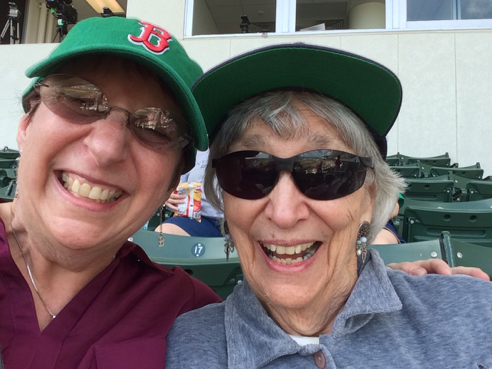 me and mom at jetblue park
