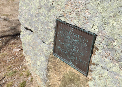 walkabout trail plaque
