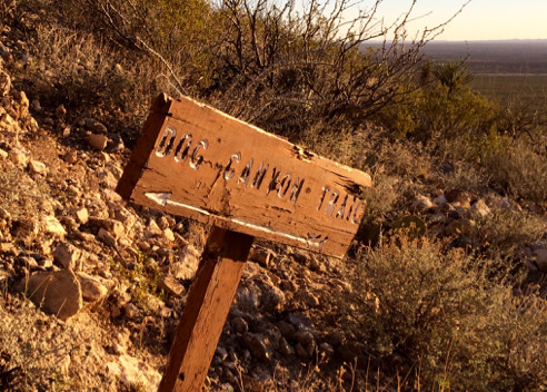 Dog Canyon Trail Sign